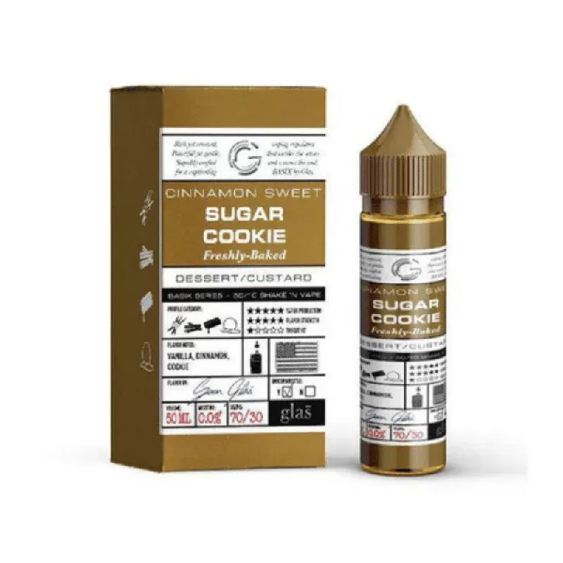Glas Basix 50ml Shortfill E-Liquid Sugar Cookie - Nicotine Strength#0mg (80FA84) (80FA84)