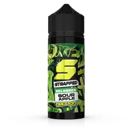 Sour Apple By Strapped Reloaded 100ml Shortfill - Vape Store
