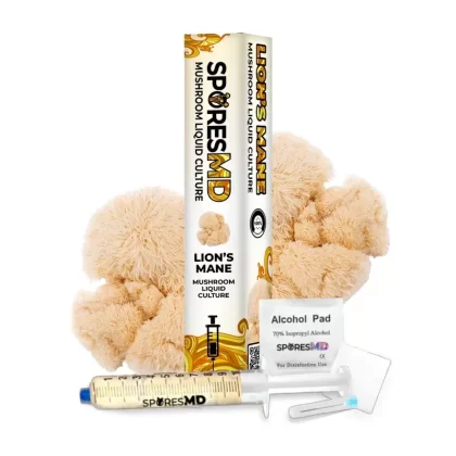 SporesMD Lion’s Mane Organic Mushroom Liquid Culture Syringe (10ml) - Ejuicewarehouse
