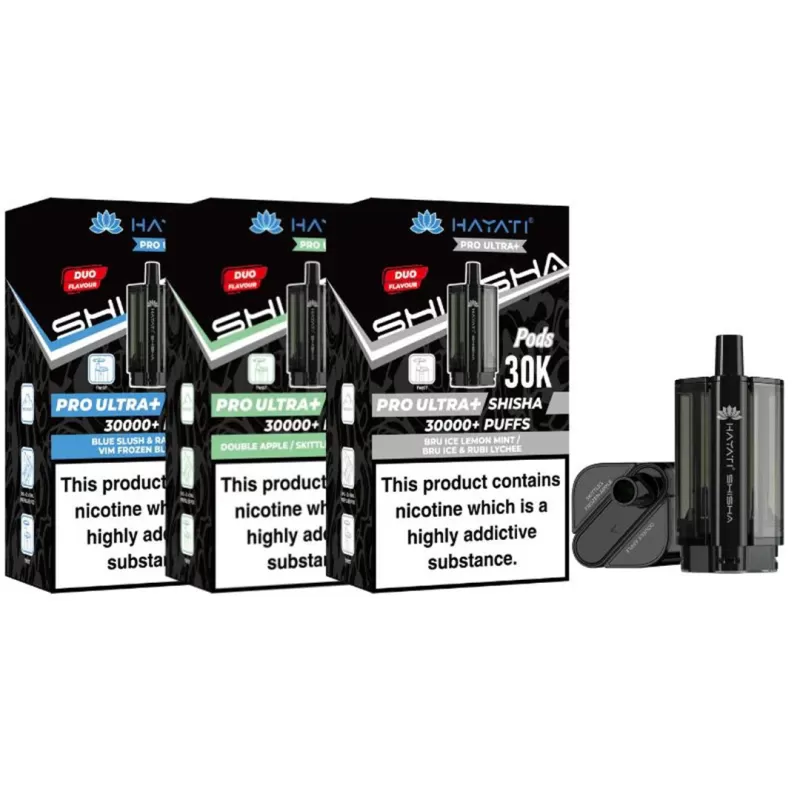 Hayati Pro Ultra Plus Shisha 30K PODS - Gum & Mint / Watermelon Bubblegum - Londonvapewholesale Co