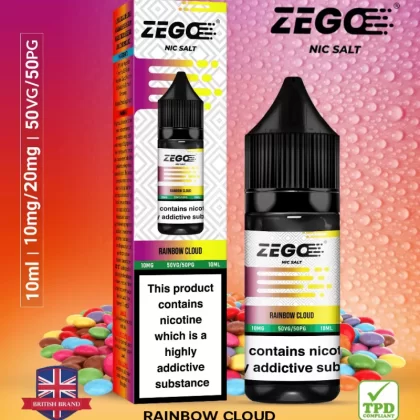 Zego Rainbow Cloud Nic Salt Vape Juice - 10 Pack - 20mg