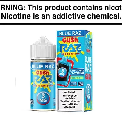 BLUE RAZ GUSH BY POD JUICE X RAZ 100ML - Vapejuice