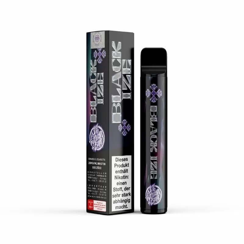 187 Strassenbande Vape – Black Ize - 187 Strassenbande / Brombeere / Glycerin / Nikotin-Benzoat / Propylenglykol / Aromastoffe / 20mg/ml / 550 mAh / ca. 600