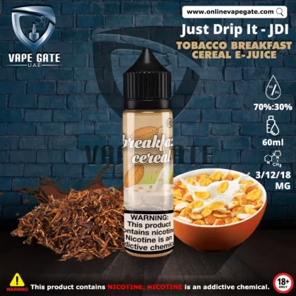 Tobacco Breakfast Cereal Ejuice 60ml by Just Drip It JDI - 3 mg / 60 ml