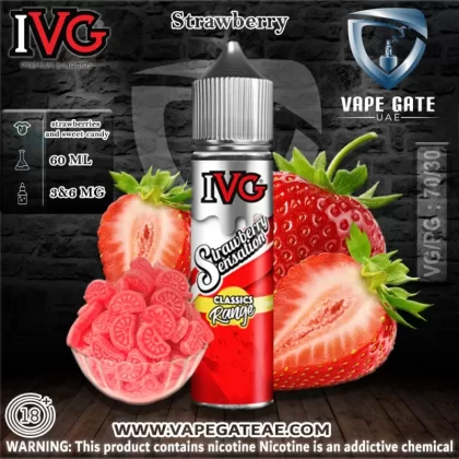 Strawberry 60ml E juice by IVG - 6 mg / 60 ml