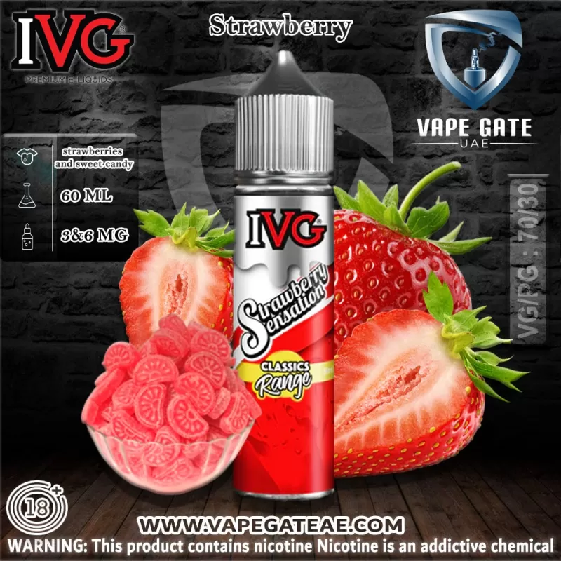 Strawberry 60ml E juice by IVG - 6 mg / 60 ml
