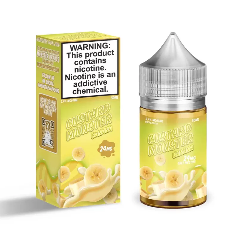 Custard Monster Banana Salt 30ml E-Juice - Ecigmafia