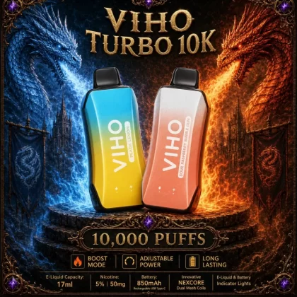 VIHO Turbo 10K - Grape Ice (Chrome) - Vapeciga