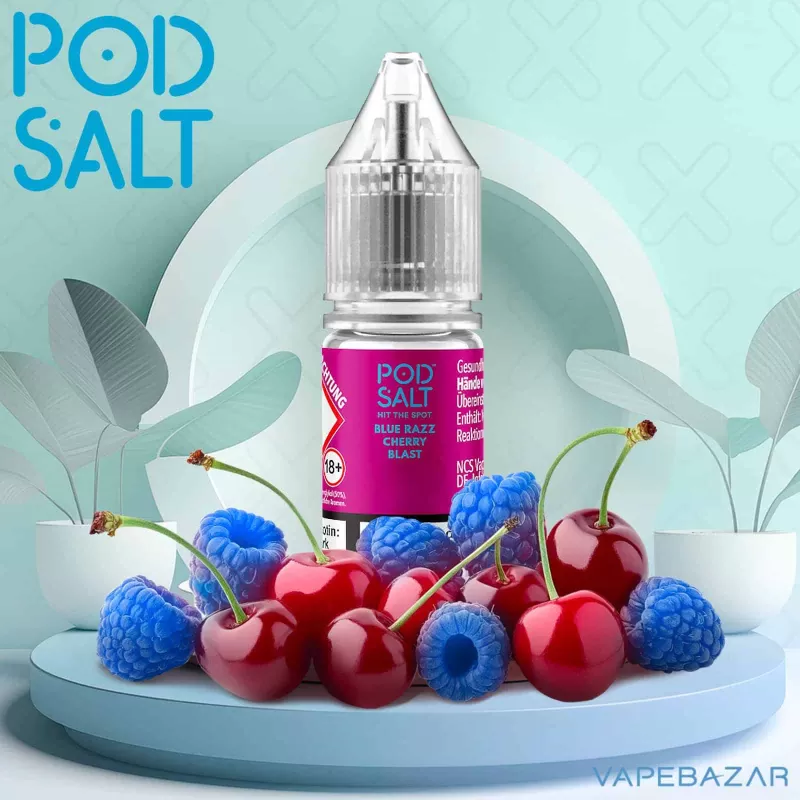 Pod Salt X Nikotinsalz Liquid – Blue Razz Cherry Blast - Vapebazar