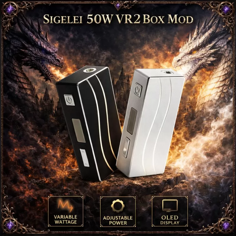 Sigelei 50W VR2 Box Mod - White - Vapeciga