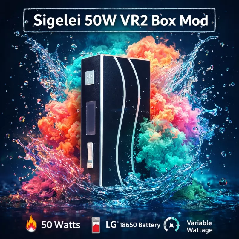 Sigelei 50W VR2 Box Mod - White - Vapeciga - Image 2