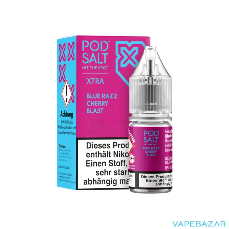 Pod Salt X Nikotinsalz Liquid – Blue Razz Cherry Blast - Vapebazar - Image 3
