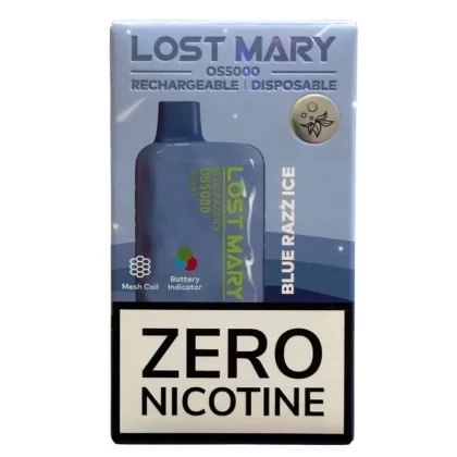 Blue Razz Ice – Lost Mary OS5000 – Zero Nicotine
