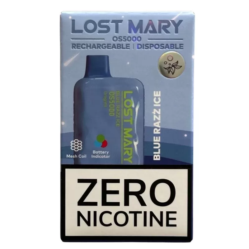 Blue Razz Ice – Lost Mary OS5000 – Zero Nicotine