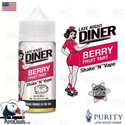 Late Night Diner Berry Fruit Tart Shake n Vape E-Liquid (50ml 0mg)