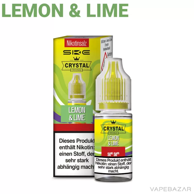 SKE Crystal Liquid – Lemon & Lime - 10mg/ml, 20mg/ml; Zitrone, Limette - Image 2