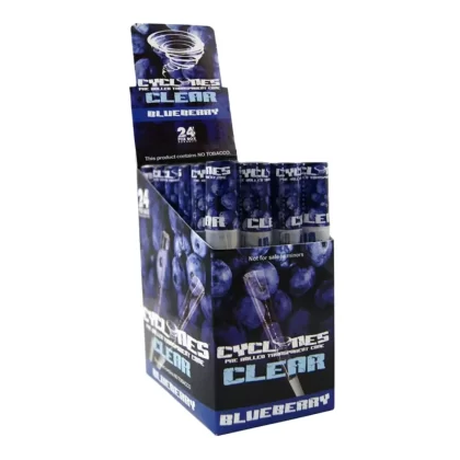 CYCLONES Clear Pre-Rolled Cones - 24 Per Box - Strawberry