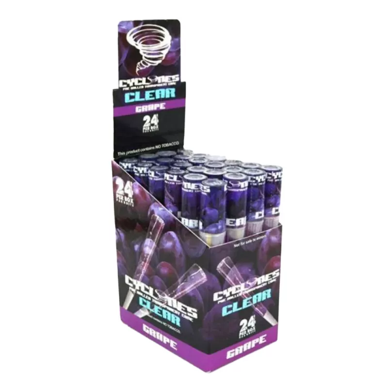 CYCLONES Clear Pre-Rolled Cones - 24 Per Box - Strawberry - Image 2