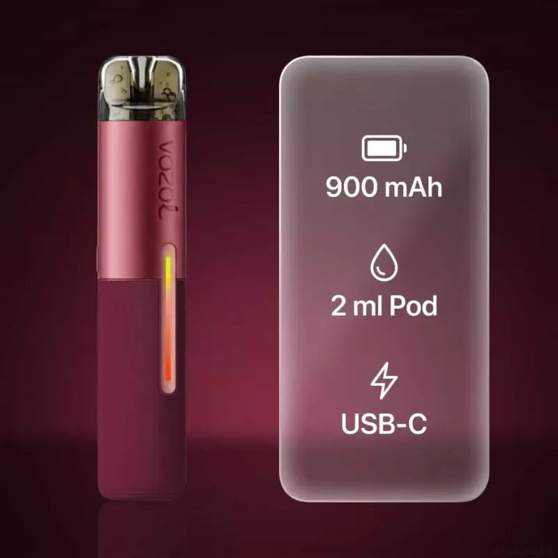 Vozol Sleek Basisgerät – Wine Red - Image 2