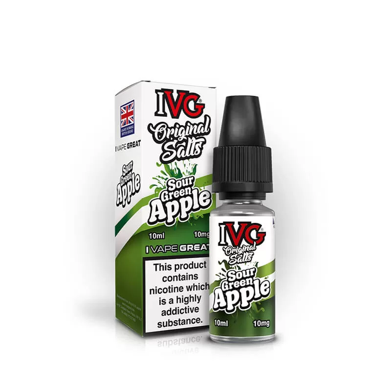 IVG Original Salts Sour Green Apple 10ml E-Liquid - 10mg