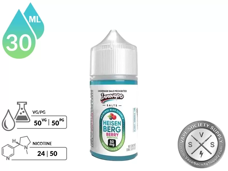 Heisenberg Berry Menthol Innevape Salts 30ml - Vape Product, Vape Product - Image 2