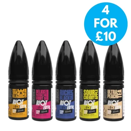 10mg Riot Squad Black Edition V2 Nic Salts 10ml (50VG/50PG) - Vape Co