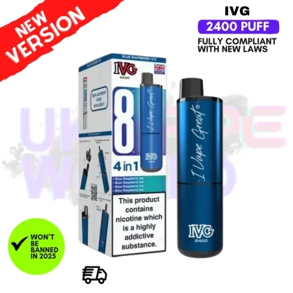 Blue Raspberry Ice IVG 2400 Prefilled Pod Kit