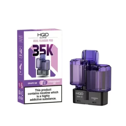 HQD Glow Air 35K Prefilled Pod Grape GB / Strawberry GB - Nicotine Strength#20mg (E7FB66)