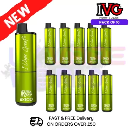 Box Of 10 – Lemon Lime IVG 2400 Prefilled Vape Pen Kit