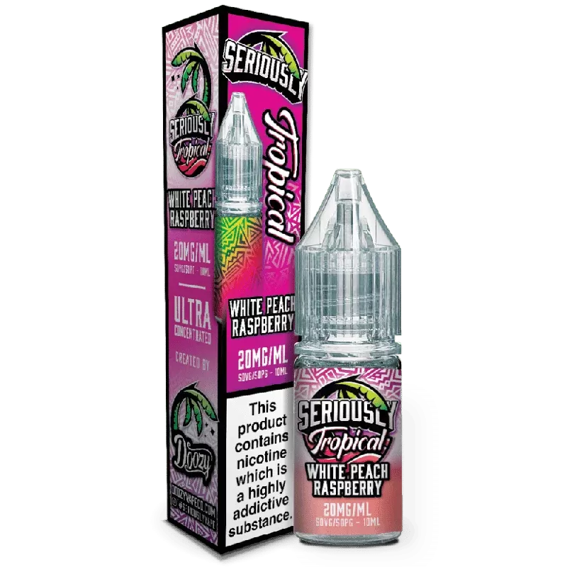 Doozy Seriously Tropical Nic Salt E-Liquid White Peach Raspberry - Nicotine Strength#20mg>10mg>5mg