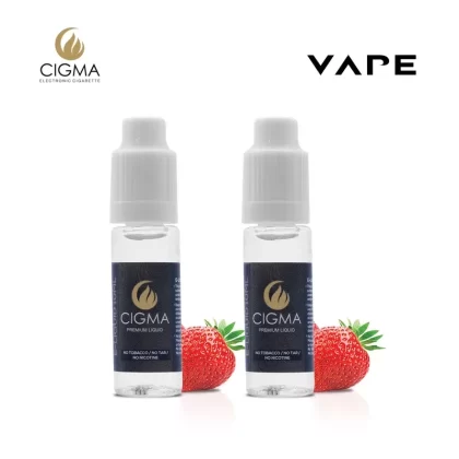 Cigma e-Liquid – Strawberry 0mg 10ml Bottle x 2 Pack | Cigee