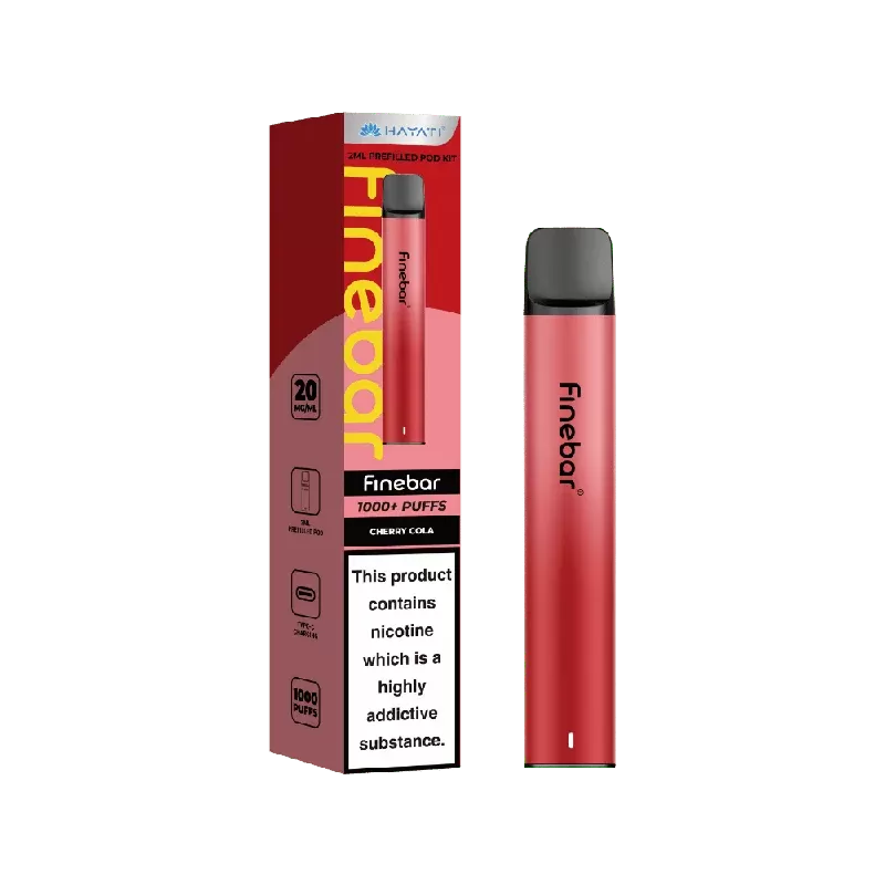Hayati Finebar 1000 Puffs Prefilled Pod Kit Cherry Cola