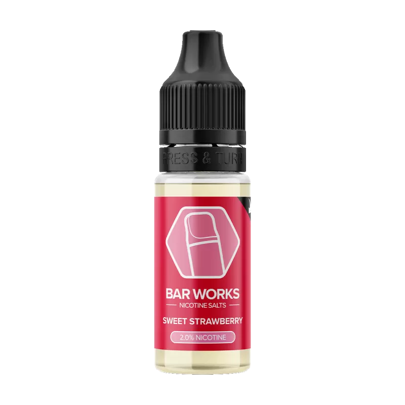 Sweet Strawberry Nic Salt by Bar Works - 10ml - 20mg - Vape Product - Image 3