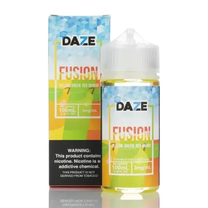 7 Daze Fusion TFN - Yellow Green Red Mango ICED - 100ml - Vape Product, Vape Product
