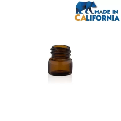 American Glass Vial | Oil Vial 13/425 Thread | 17mm – Amber – 144 Count