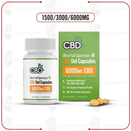 CBDFx Full Spectrum CBD Soft Gel Capsules – 6000MG - Thevapersworld
