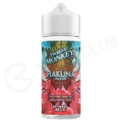 Hakuna Iced Shortfill E-Liquid by Twelve Monkeys 100ml - Ecigpremium