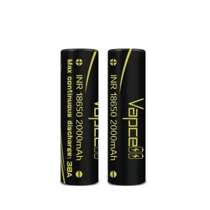 Vapcell INR18650 2000mAh 18650 Battery Black/Gold - Ejuicewarehouse
