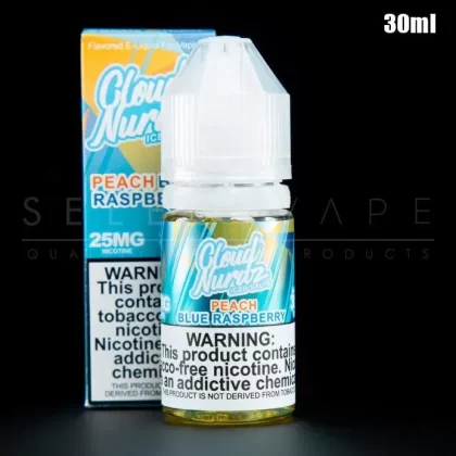 Cloud Nurdz – Peach Blue Raspberry Iced Nic Salt 30ml