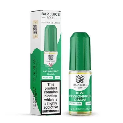 Bar Juice 5000 Kiwi Passion Fruit Guava Nic Salt E-Liquid 10mg & 20mg – Tropical Trio Sensation | 10ml