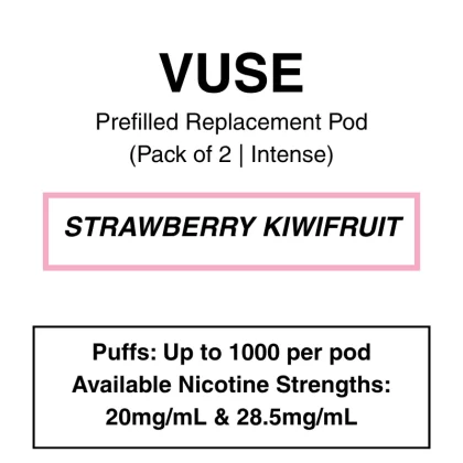 Vuse eLiquids – Strawberry Kiwifruit – Prefilled Replacement Pods – Pack of 2