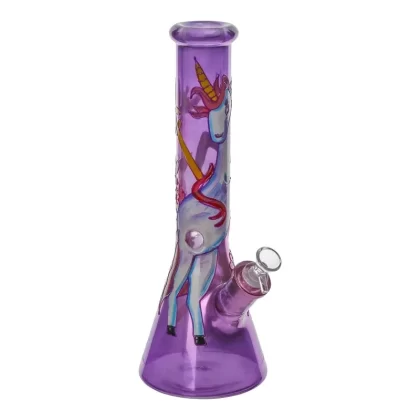 The Glowing Graphic Beaker Bong – 14in
