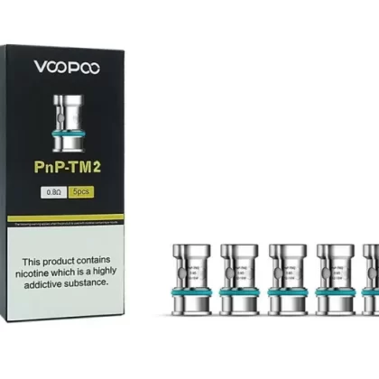 Genuine VooPoo PnP TM2 Single Mesh Coil 0.8ohm 5-Pack Replacement Coils