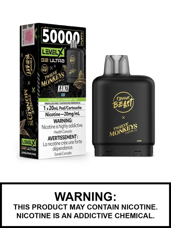 Kanzi Iced Flavour Beast x Twelve Monkeys Level X Ultra Pods