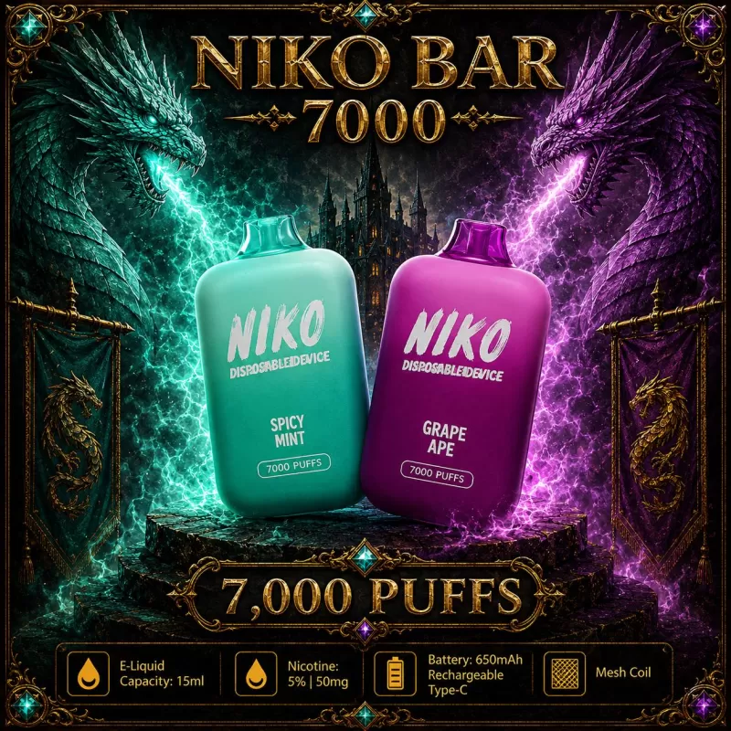 NIKO Bar 7000 - Strawberry Banana - Vapeciga