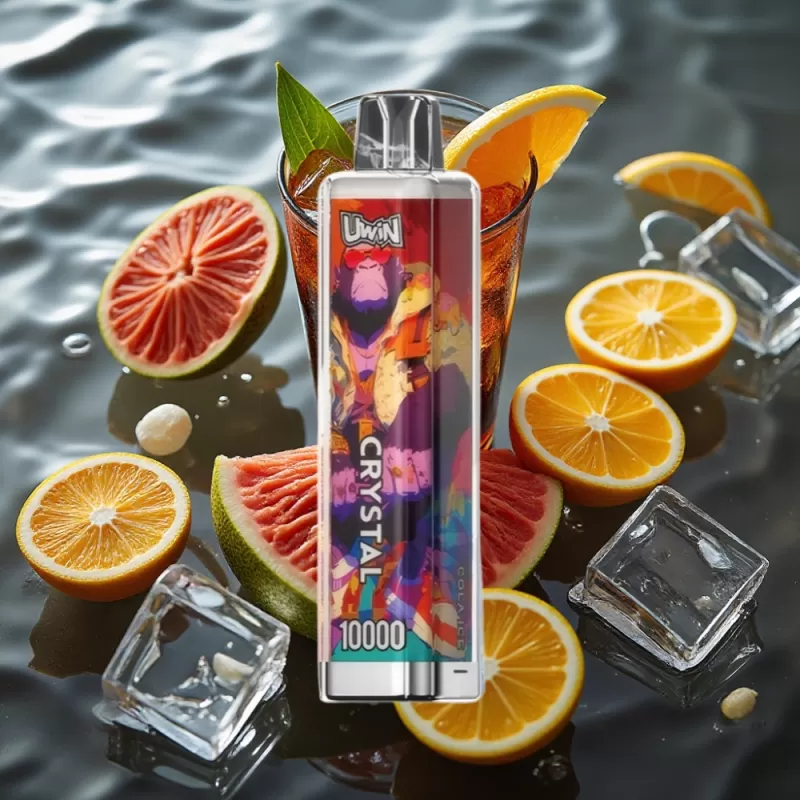 UWIN Crystal 10000 Puffs Disposable Vape – Cola Ice, 18ml, 0/2/3/5% Nicotine, RGB Lights, Type-C Charging - Bangvapeaustralia
