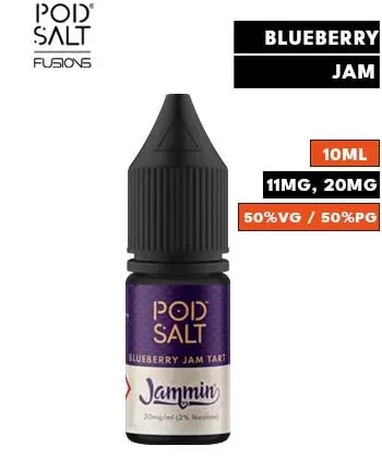 Jammin Blueberry Jam Tart Nic Salt E Liquid by Pod Salt Fusions - 20mg