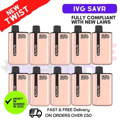 Peach ICE IVG Savr 3K Puff Box Of 10