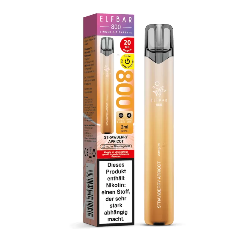 Elf Bar 800 – Strawberry Apricot - Elf Bar / ca. 800 / 550 mAh / 20mg/ml - Image 3
