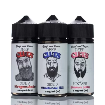 Vinyl and Vapor Deep Cuts - No Nicotine Vape Juice - 100ml (DISCONTINUED) - Remix: Raspberry Psycho Cruller